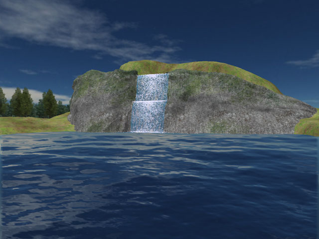 Mountain Lake Waterfall Screensaver screen shot