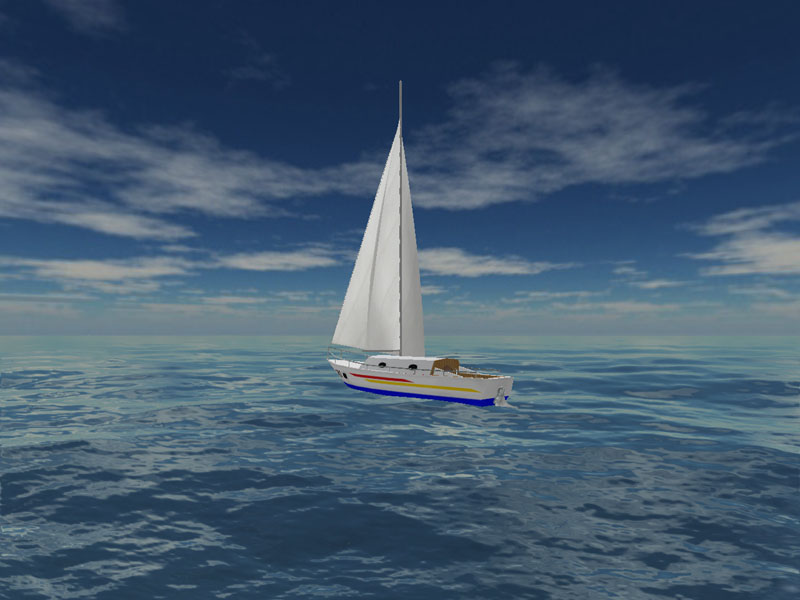 Sea Yacht Cruise 3D Screensaver screen shot